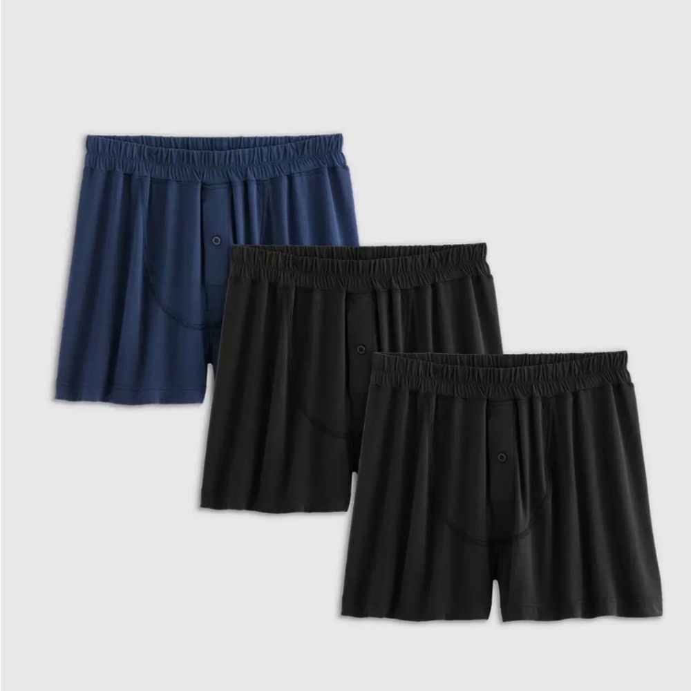 Quince Men’s Micromodal Blue Boxer’s BLACK Only Boxer Shorts Size Medium r322